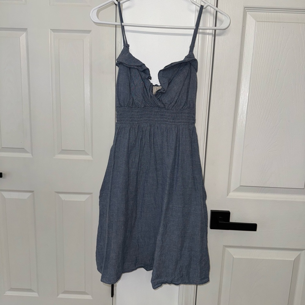 Red Camel Blue Ruffle Dress